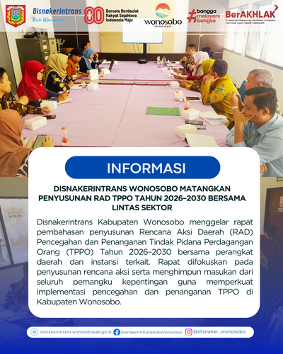 Disnakerintrans Wonosobo Matangkan Penyusunan RAD TPPO Tahun 2026–2030 Bersama Lintas Sektor